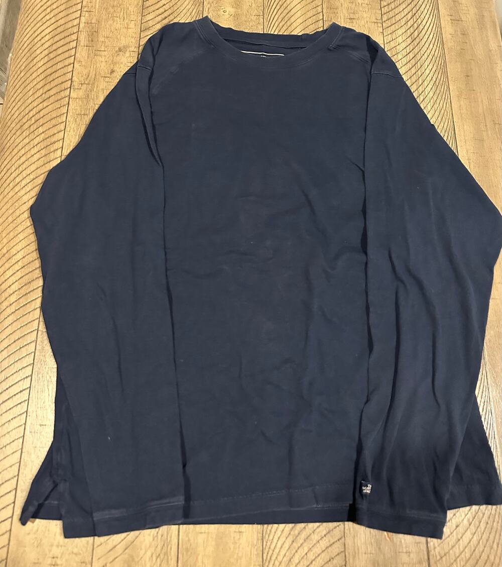 The North Face Men's Blue Long Sleeve Shirt California Heritage Logo Size Large
